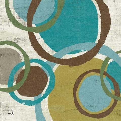 Vintage Bubbles I White Modern Wood Framed Art Print with Double Matting by Hershey, Moira