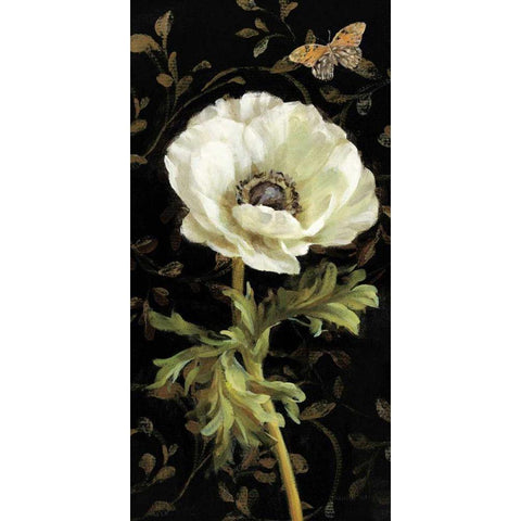 Jardin Paris Florals I Black Modern Wood Framed Art Print by Nai, Danhui