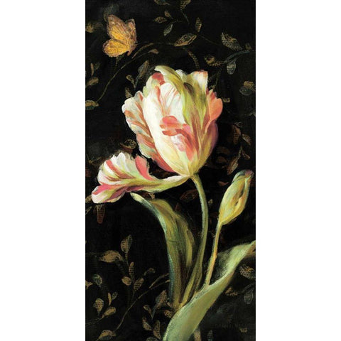 Jardin Paris Florals II Black Modern Wood Framed Art Print by Nai, Danhui