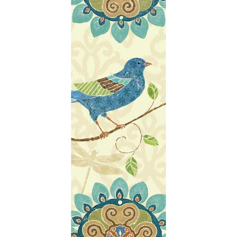 Eastern Tales Bird Panel I White Modern Wood Framed Art Print by Brissonnet, Daphne