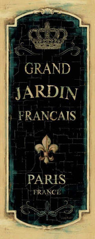 Garden View VIII - Grand Jardin Black Ornate Wood Framed Art Print with Double Matting by Audit, Lisa