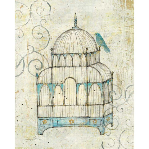 Bird Cage II White Modern Wood Framed Art Print by Tillmon, Avery