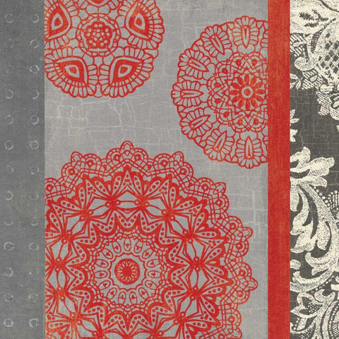 Contemporary Lace II Black Ornate Wood Framed Art Print with Double Matting by Hershey, Moira