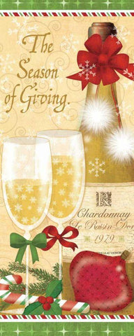 Holiday Cheers II Black Ornate Wood Framed Art Print with Double Matting by Charron, Veronique