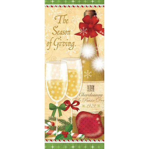 Holiday Cheers II Black Modern Wood Framed Art Print with Double Matting by Charron, Veronique