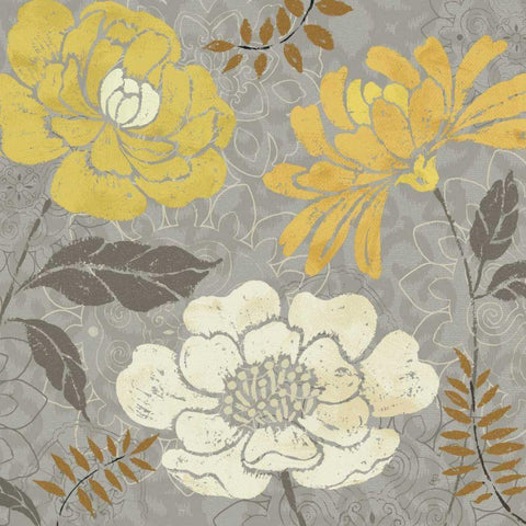 Morning Tones Gold II Black Modern Wood Framed Art Print by Brissonnet, Daphne