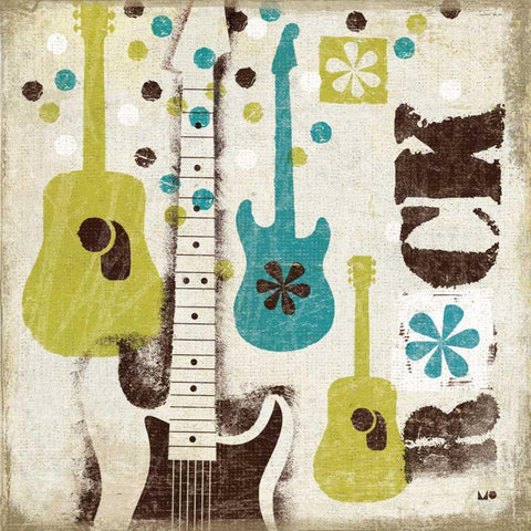 60s Revival I Black Modern Wood Framed Art Print by Mullan, Michael