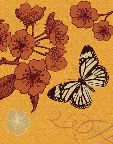 Orchard Bloom White Modern Wood Framed Art Print with Double Matting by Studio Mousseau