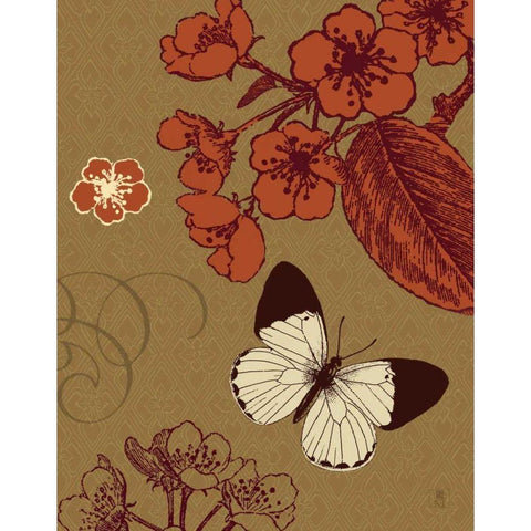 Orchard Travels White Modern Wood Framed Art Print by Studio Mousseau