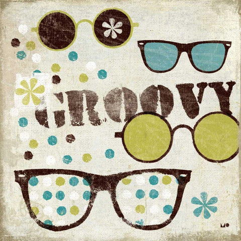 60s Revival III White Modern Wood Framed Art Print with Double Matting by Mullan, Michael