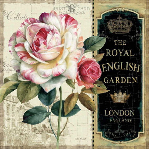 Garden View III Gold Ornate Wood Framed Art Print with Double Matting by Audit, Lisa