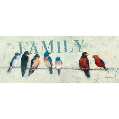 The Usual Suspects Panel III - family White Modern Wood Framed Art Print by Tillmon, Avery