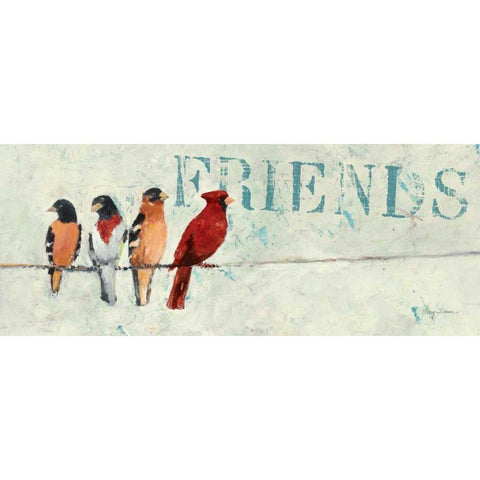 The Usual Suspects Panel IV - friends White Modern Wood Framed Art Print by Tillmon, Avery