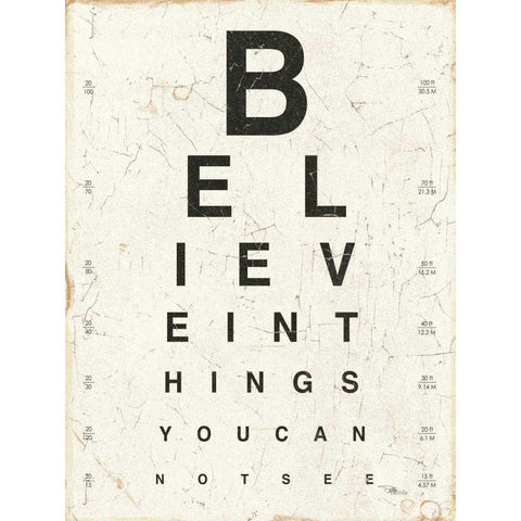 Eye Chart I Gold Ornate Wood Framed Art Print with Double Matting by Pela Studio
