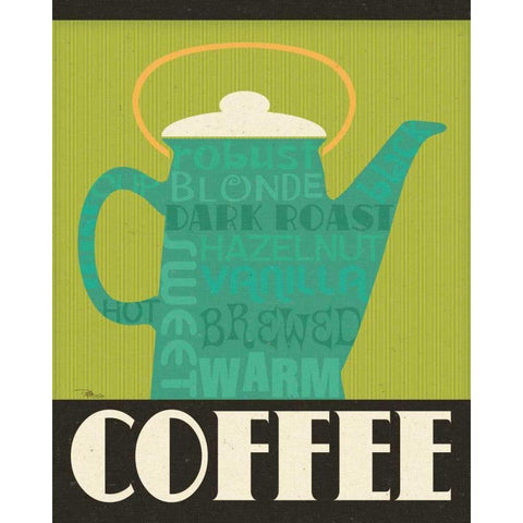 Kitchen It III Black Modern Wood Framed Art Print with Double Matting by Pela Studio