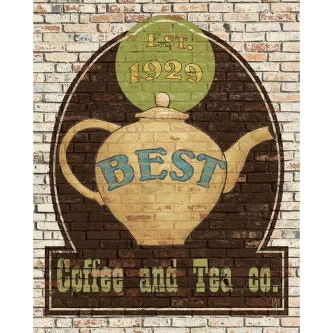 Best Coffee and Tea Black Modern Wood Framed Art Print with Double Matting by Tillmon, Avery