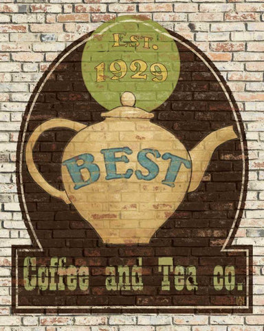 Best Coffee and Tea Black Ornate Wood Framed Art Print with Double Matting by Tillmon, Avery