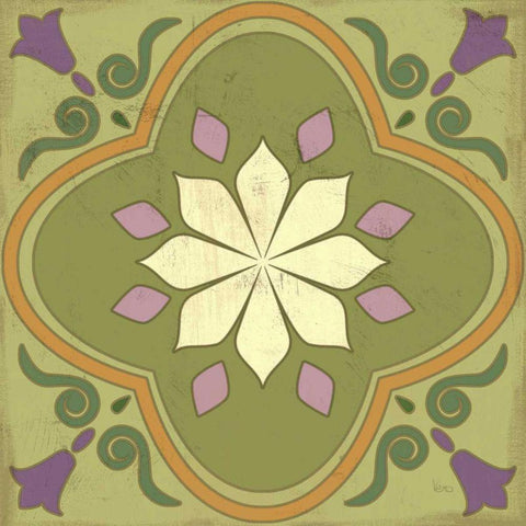 Fresh Herbs Tile II White Modern Wood Framed Art Print by Charron, Veronique