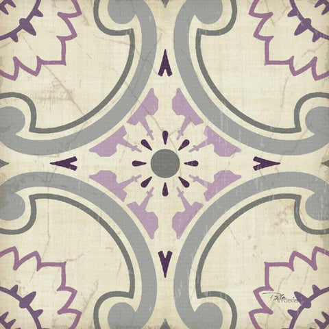 Lavender Glow Square XI White Modern Wood Framed Art Print with Double Matting by Pela Studio