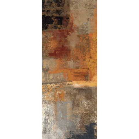 Silver and Amber Panel II White Modern Wood Framed Art Print by Vassileva, Silvia