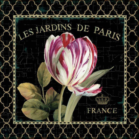 Garden View VI Black Ornate Wood Framed Art Print with Double Matting by Audit, Lisa