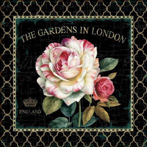 Garden View VII Gold Ornate Wood Framed Art Print with Double Matting by Audit, Lisa