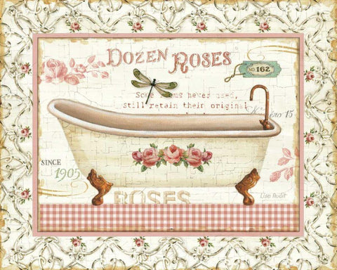 Rose Garden IV White Modern Wood Framed Art Print with Double Matting by Audit, Lisa