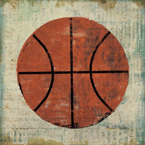 Ball II White Modern Wood Framed Art Print by Mullan, Michael