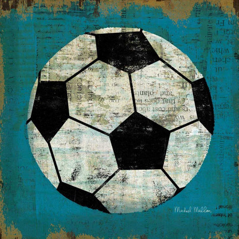 Ball III White Modern Wood Framed Art Print by Mullan, Michael