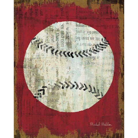 Ball I White Modern Wood Framed Art Print by Mullan, Michael