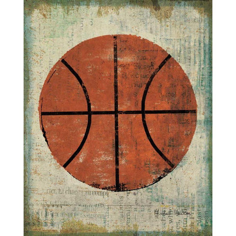 Ball II White Modern Wood Framed Art Print by Mullan, Michael