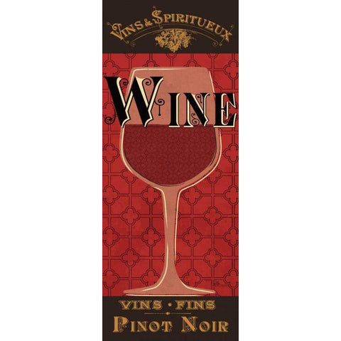 Red Label III Black Modern Wood Framed Art Print by Pela Studio