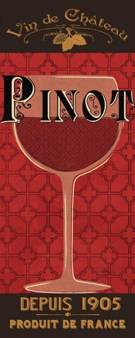 Red Label IV White Modern Wood Framed Art Print with Double Matting by Pela Studio