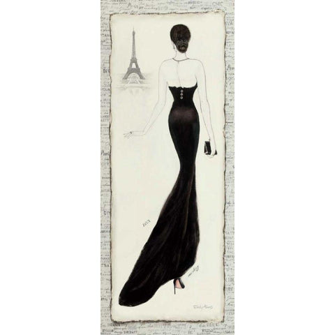 Elegance Diva I Black Modern Wood Framed Art Print by Adams, Emily