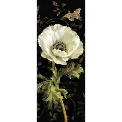 Jardin Paris Florals I Black Modern Wood Framed Art Print with Double Matting by Nai, Danhui