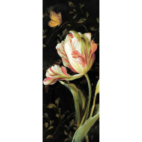 Jardin Paris Florals II Black Modern Wood Framed Art Print with Double Matting by Nai, Danhui