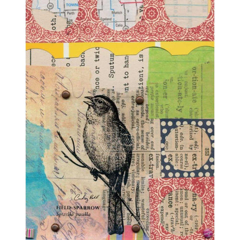 Perched I Black Modern Wood Framed Art Print with Double Matting by Prahl, Courtney