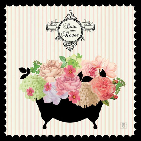 Bain du Jardin III Gold Ornate Wood Framed Art Print with Double Matting by Studio Mousseau