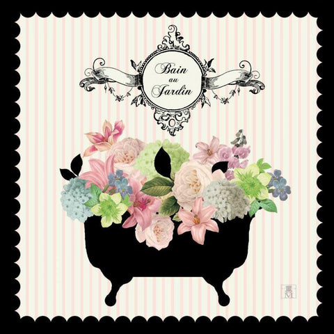 Bain du Jardin I White Modern Wood Framed Art Print by Studio Mousseau
