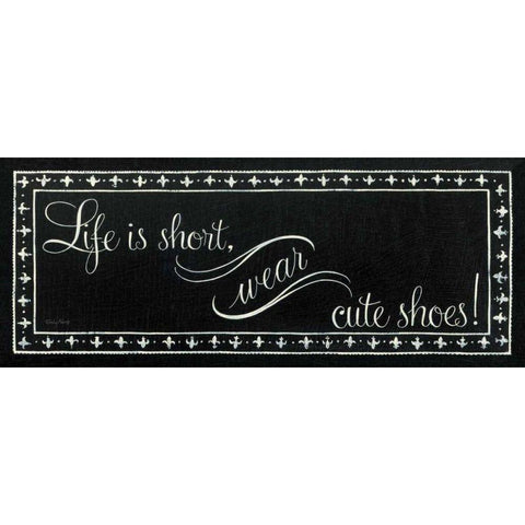 Cute Shoes Black Modern Wood Framed Art Print with Double Matting by Adams, Emily