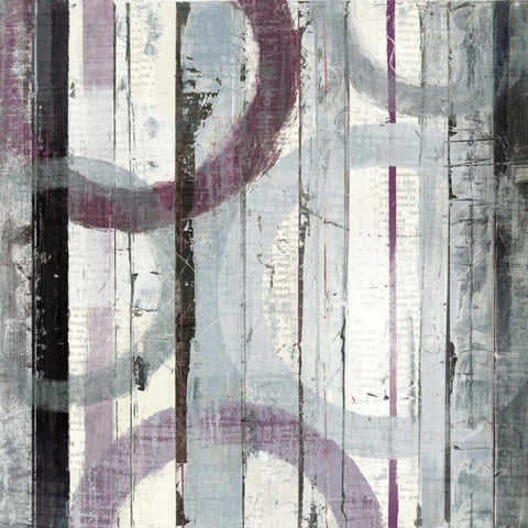 Plum Zephyr I Black Modern Wood Framed Art Print with Double Matting by Schick, Mike