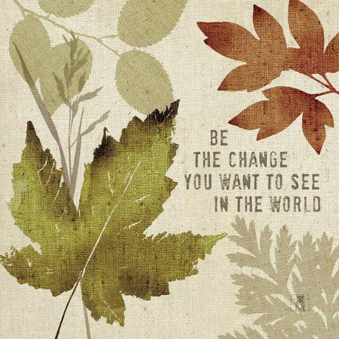 Leaves of Inspiration I White Modern Wood Framed Art Print by Studio Mousseau