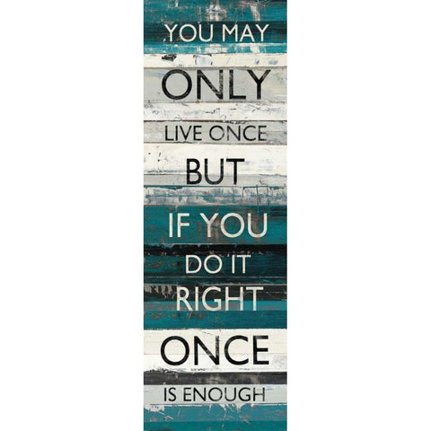 Blue Zephyr Quote I Black Modern Wood Framed Art Print with Double Matting by Schick, Mike