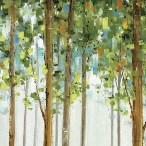 Forest Study II White Modern Wood Framed Art Print with Double Matting by Audit, Lisa