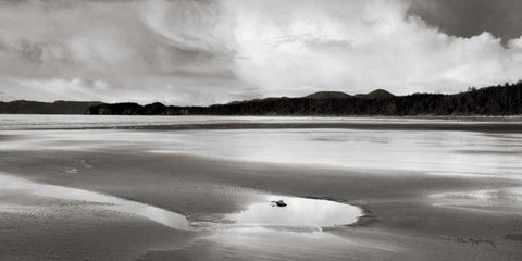 Shi Shi Beach Sunse Black Ornate Wood Framed Art Print with Double Matting by Audit, Lisa