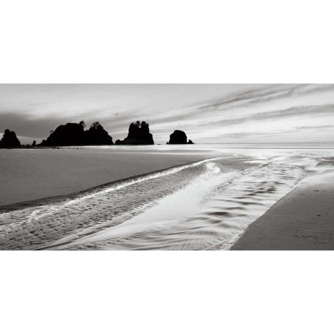 Shi Shi Point of Arches White Modern Wood Framed Art Print by Audit, Lisa