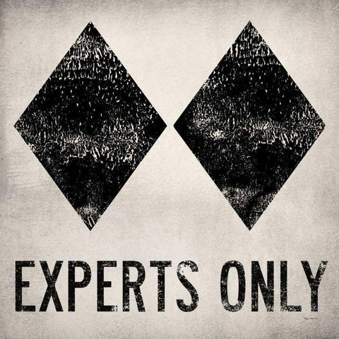 Experts Only White Black Modern Wood Framed Art Print with Double Matting by Fowler, Ryan