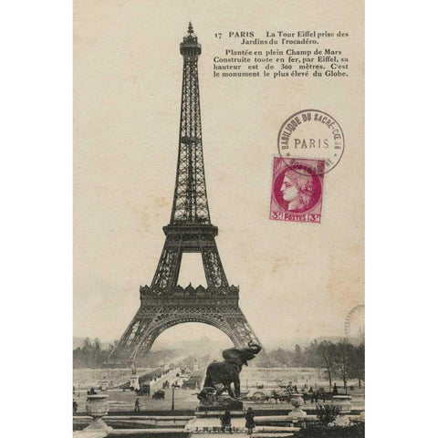 Paris 1900 Black Modern Wood Framed Art Print with Double Matting by Wild Apple Portfolio