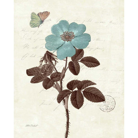 Touch of Blue II White Modern Wood Framed Art Print by Pertiet, Katie