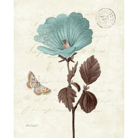 Touch of Blue III White Modern Wood Framed Art Print by Pertiet, Katie